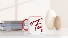 Load image into Gallery viewer, #FearLess! - White 11oz Ceramic Mug with Color Inside - SCARS Design - Worldwide Product
