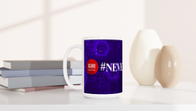 Load image into Gallery viewer, &quot;#NeverAgain&quot; White 15oz Ceramic Mug - SCARS Design - Ships Worldwide
