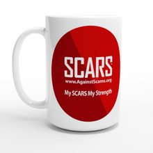 Load image into Gallery viewer, SCARS Trademark White 15oz Ceramic Mug - SCARS Design - Worldwide Product - SCARS Company Store

