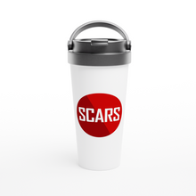 Load image into Gallery viewer, SCARS Logo - White 15oz Stainless Steel Travel Mug - Worldwide Product
