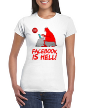 Load image into Gallery viewer, &quot;Facebook Is Hell&quot; Classic Women&#39;s Crewneck T-shirt - Multiple Colors - SCARS Design - Worldwide Product
